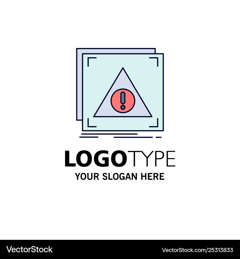 Error application denied server alert flat color Error application denied server alert flat color Vector Image