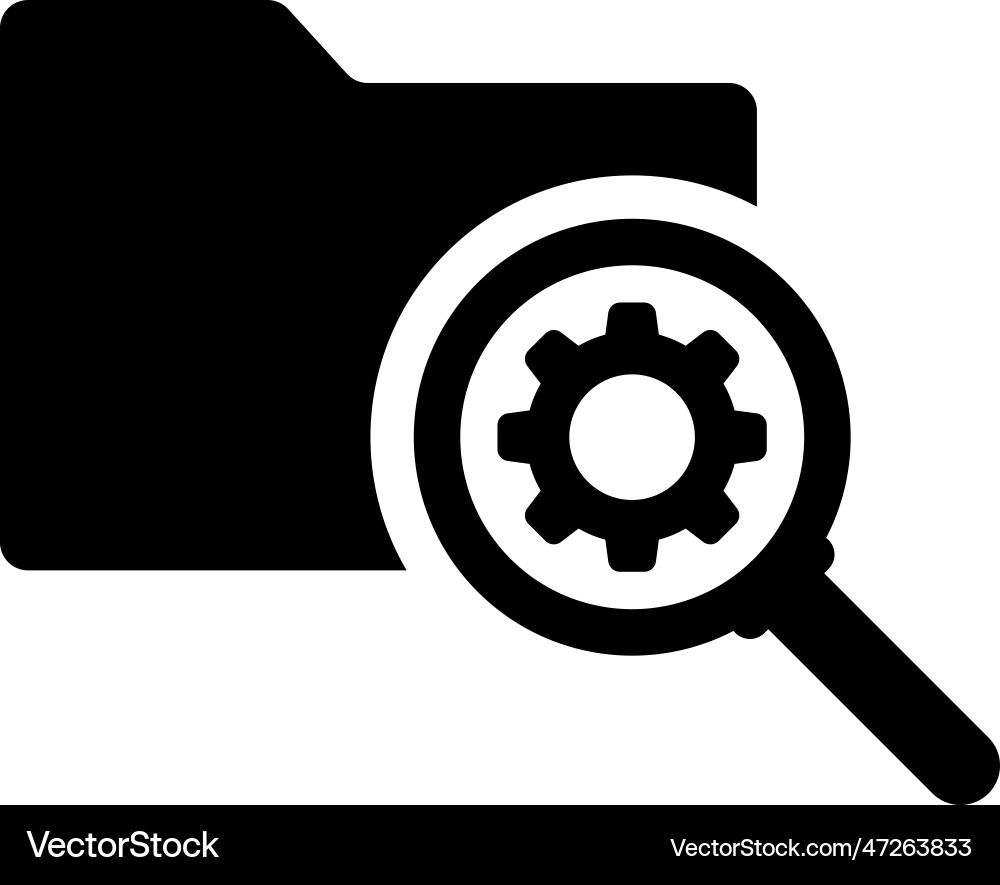File folder seo setting icon Vector Image