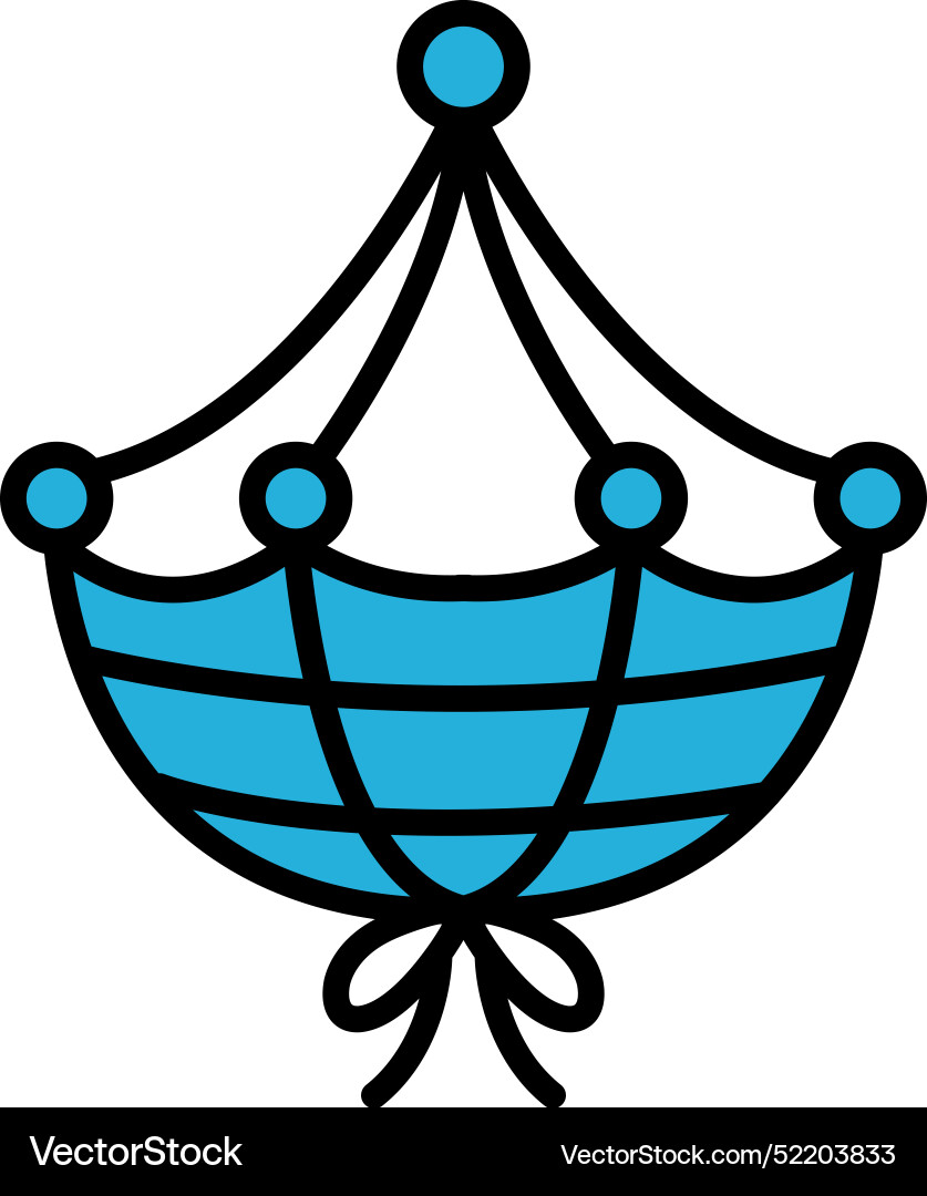 Fishing net icon in line style Vector Image