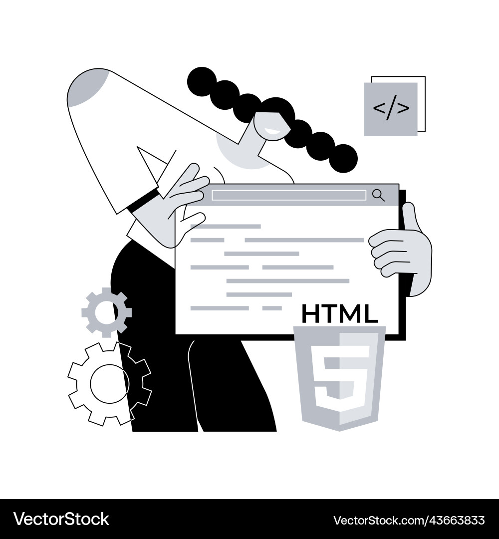 Html5 website development abstract concept Html5 website development abstract concept vector image