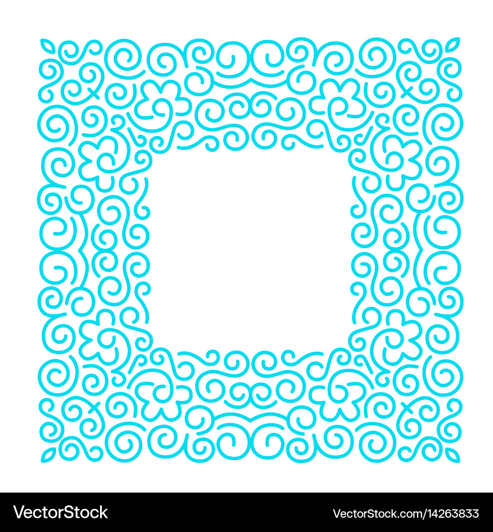 Linear frames design template vector image