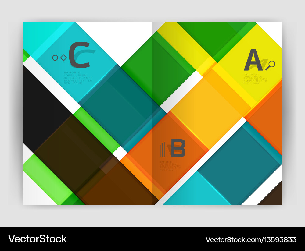 Set of front and back a4 size pages business Vector Image