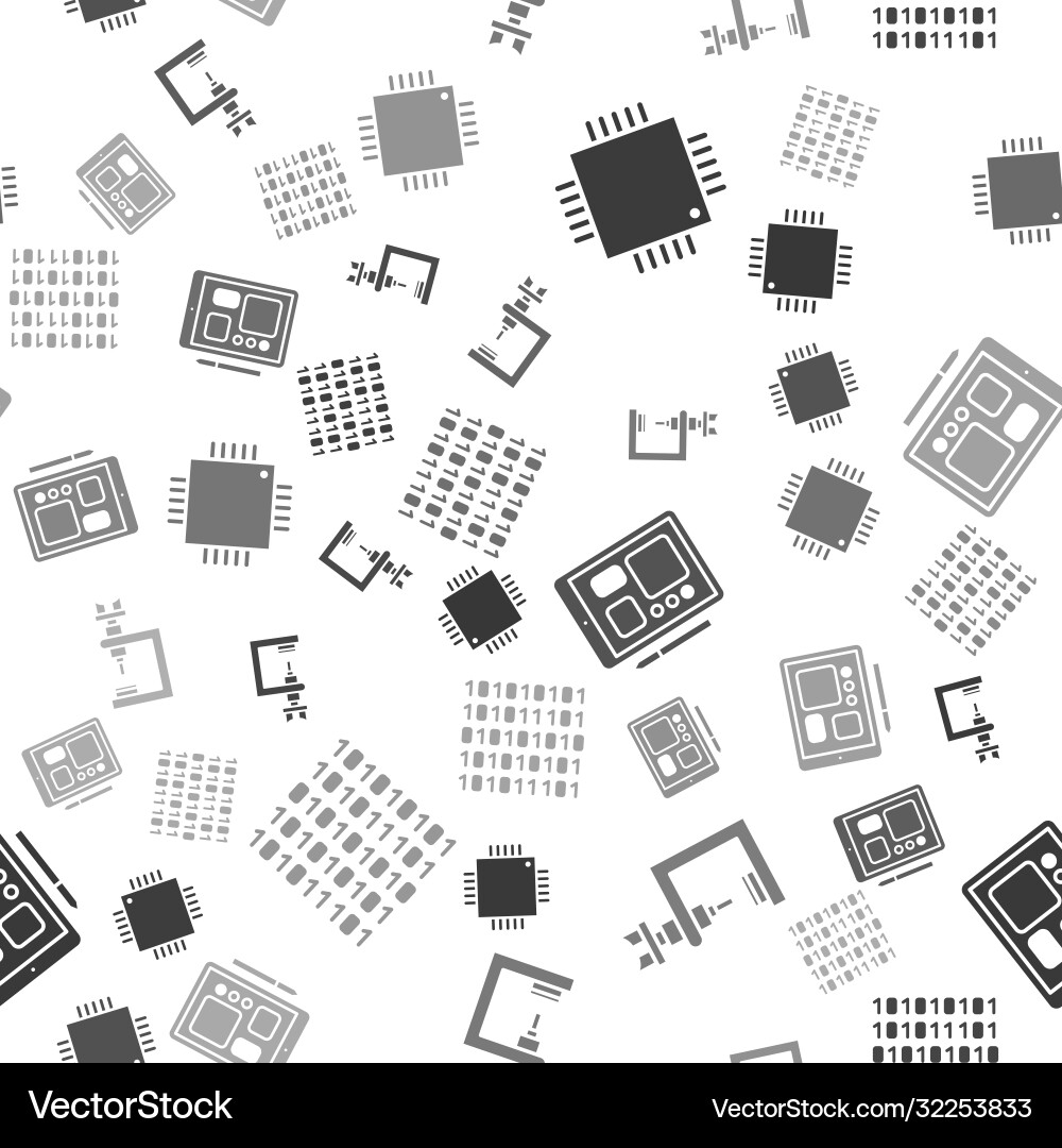 Set processor with microcircuits cpu microscope Set processor with microcircuits cpu microscope vector image