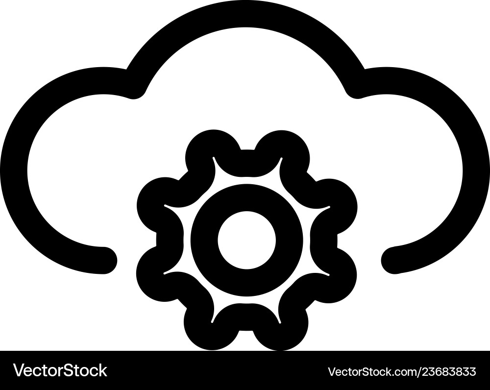 Setting cloud configure Setting cloud configure vector image