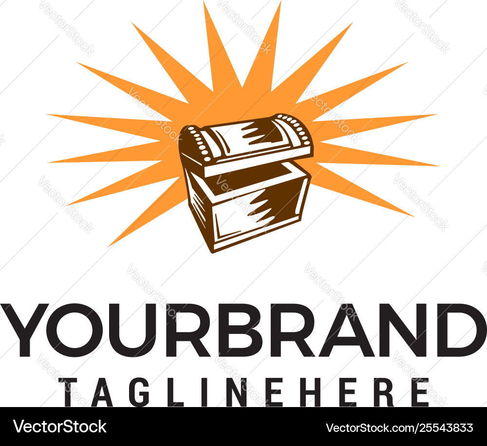 Treasure Box Logo Design Vorlage Treasure Box Logo Design Vorlage vektorbild