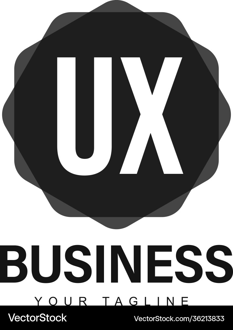 Ux initial a logo design with abstract style Ux initial a logo design with abstract style vector image