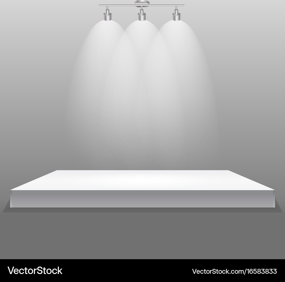 White Empty Shelf Stand Vector Image