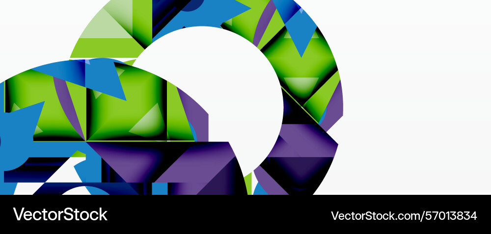 Abstract geometric shapes form circular pattern Abstract geometric shapes form circular pattern vector image