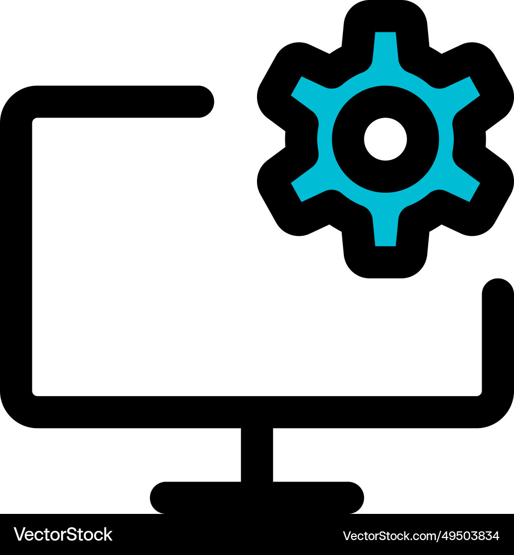 Adjust and customize your monitor display settings Vector Image
