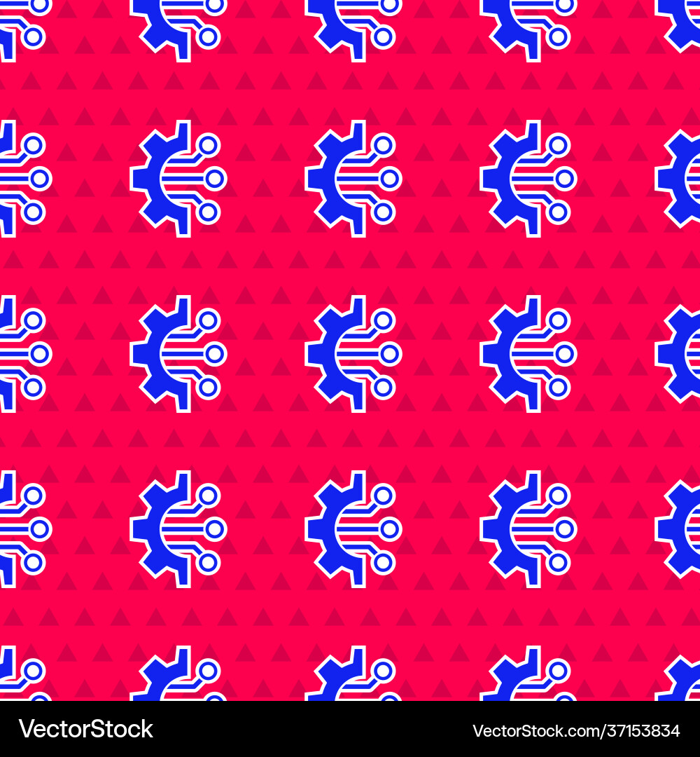 Blue algorithm icon isolated seamless pattern Blue algorithm icon isolated seamless pattern Vector Image