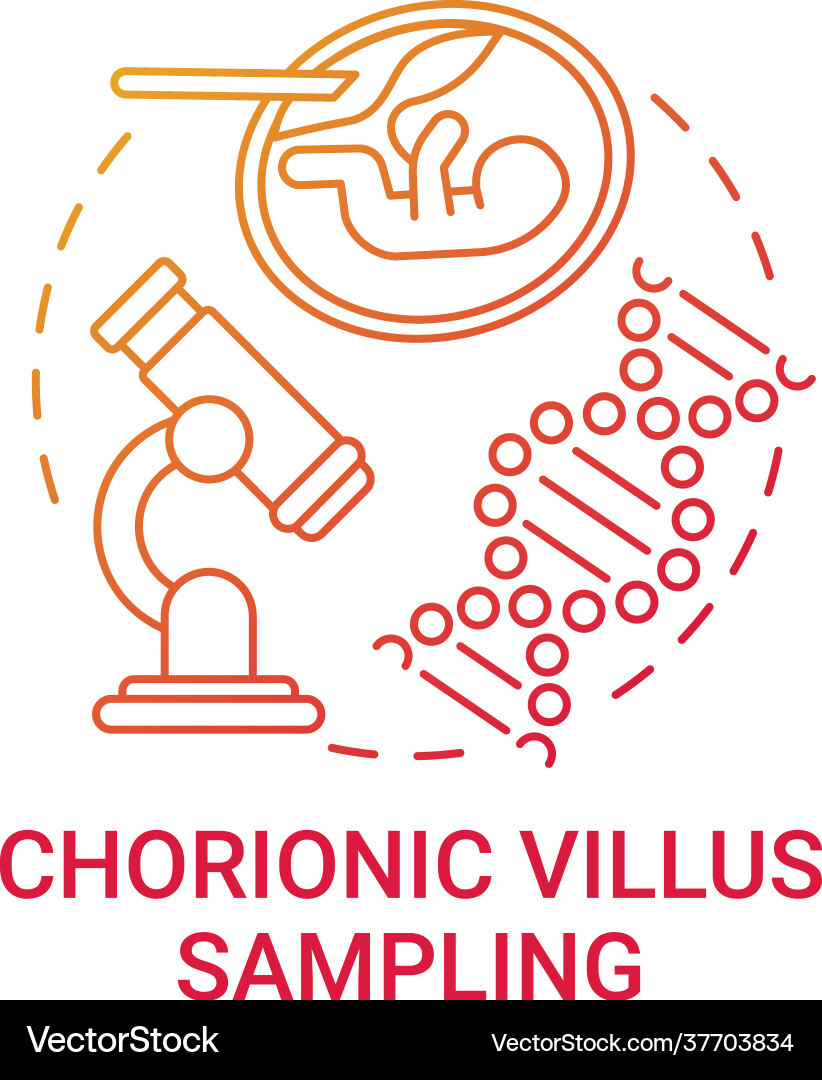 Chorionic villus sampling red gradient concept Chorionic villus sampling red gradient concept vector image