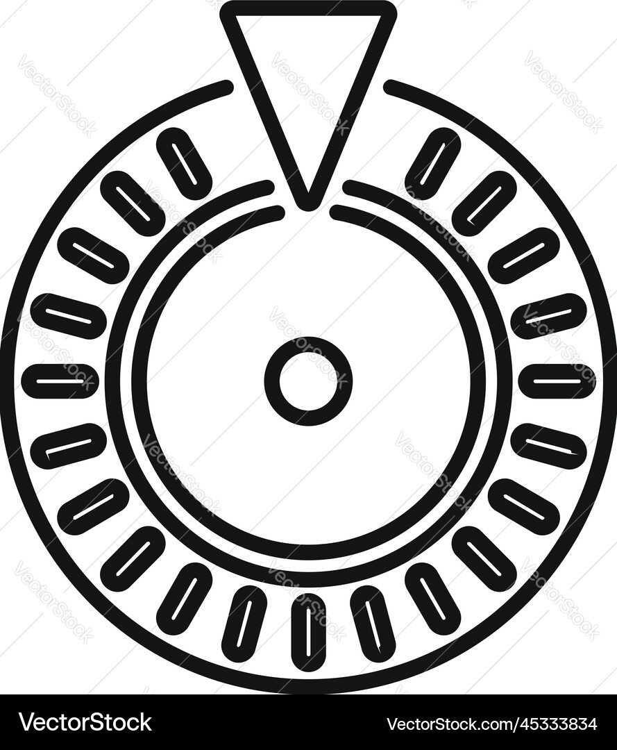 Cipher wheel icon outline data encryption vector image
