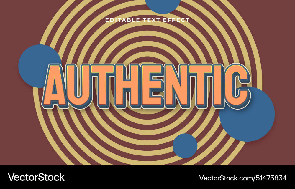 Colorful authentic 3d editable text effect - font Vector Image