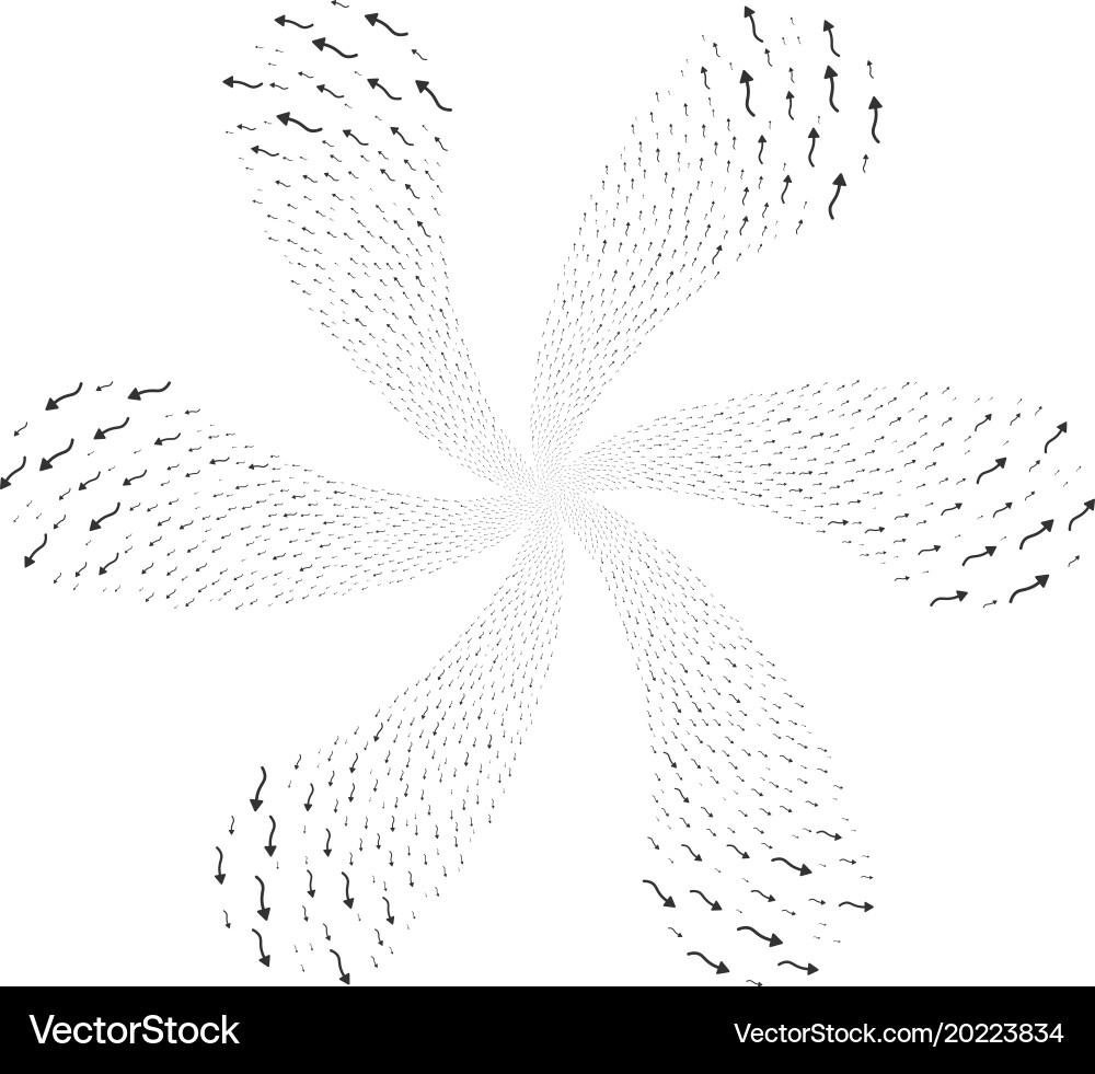 Curve arrow curl twist vector image