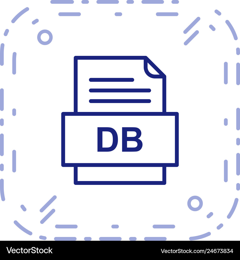 Db file document icon vector image