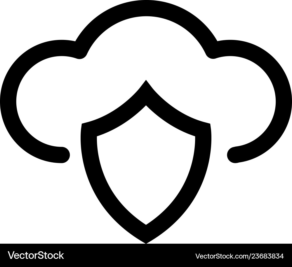 Icon cloud computing security graphic design vector image