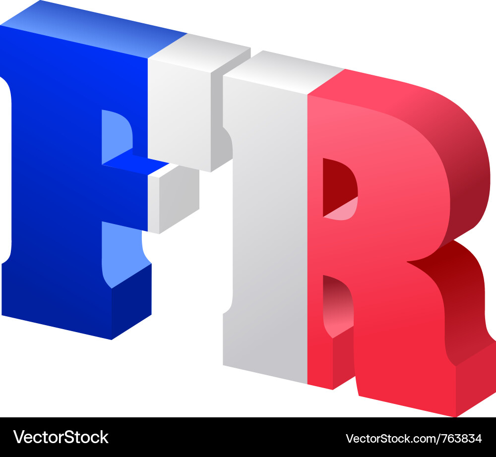 Internet Top-Level-Domain von france Vektorbild