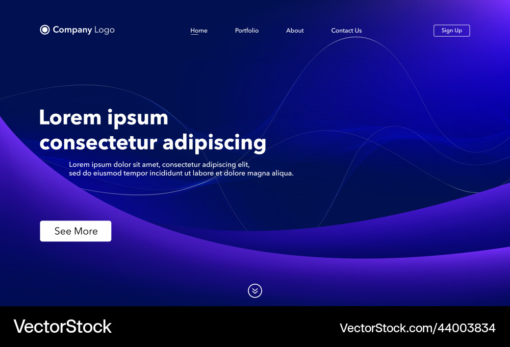 Landing page abstract background website template Landing page abstract background website template vector image