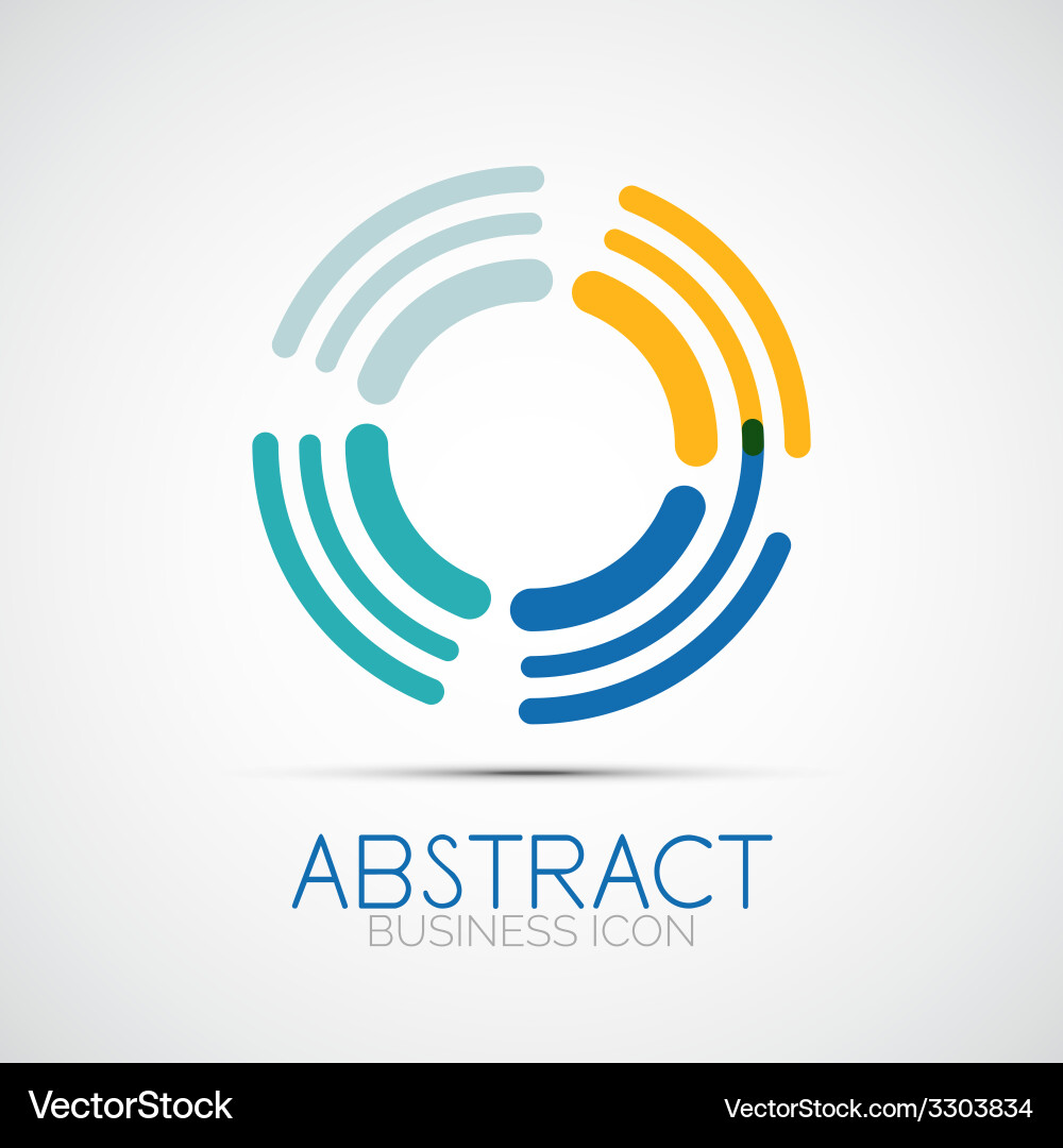 Line design loop logo vector image