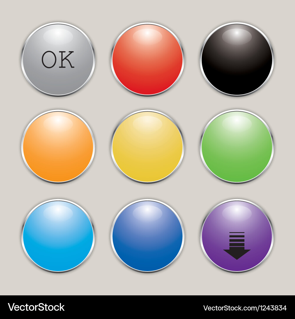 Modern Button Set vector image