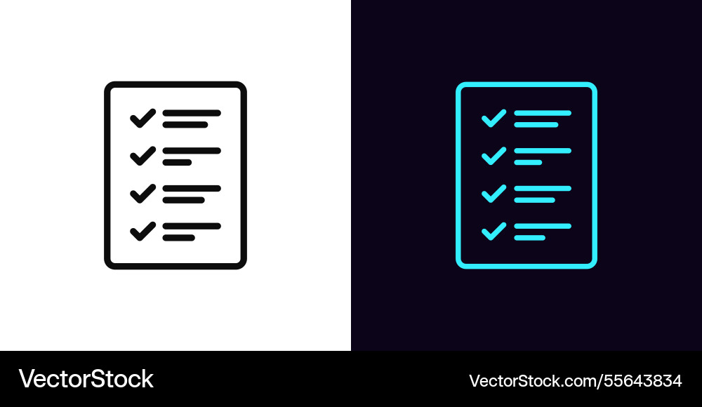 Outline checklist icon with editable stroke to do Outline checklist icon with editable stroke to do vector image