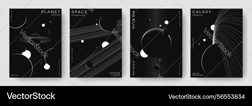 Set of abstract space astronomy backgrounds Set of abstract space astronomy backgrounds vector image