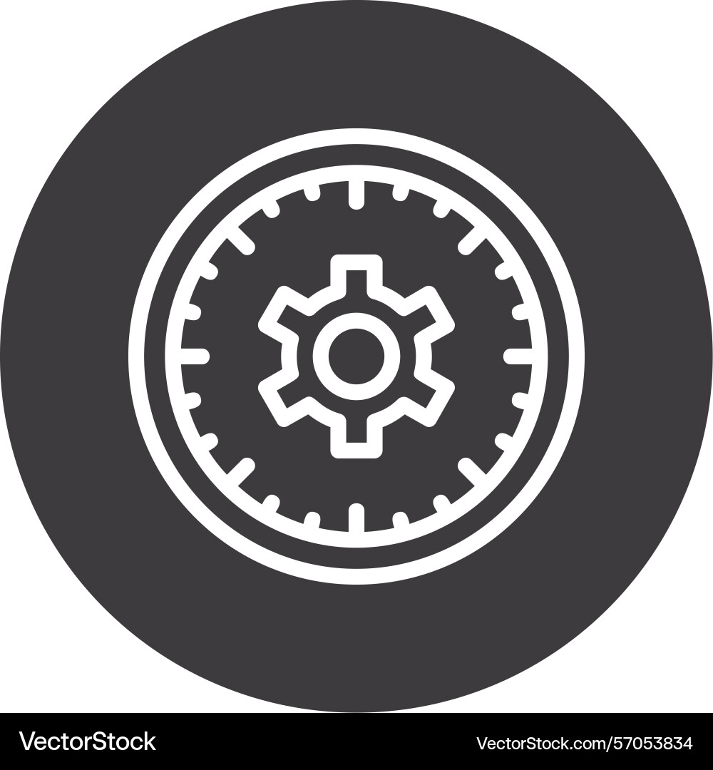 Time management line circle style icon design Vector Image