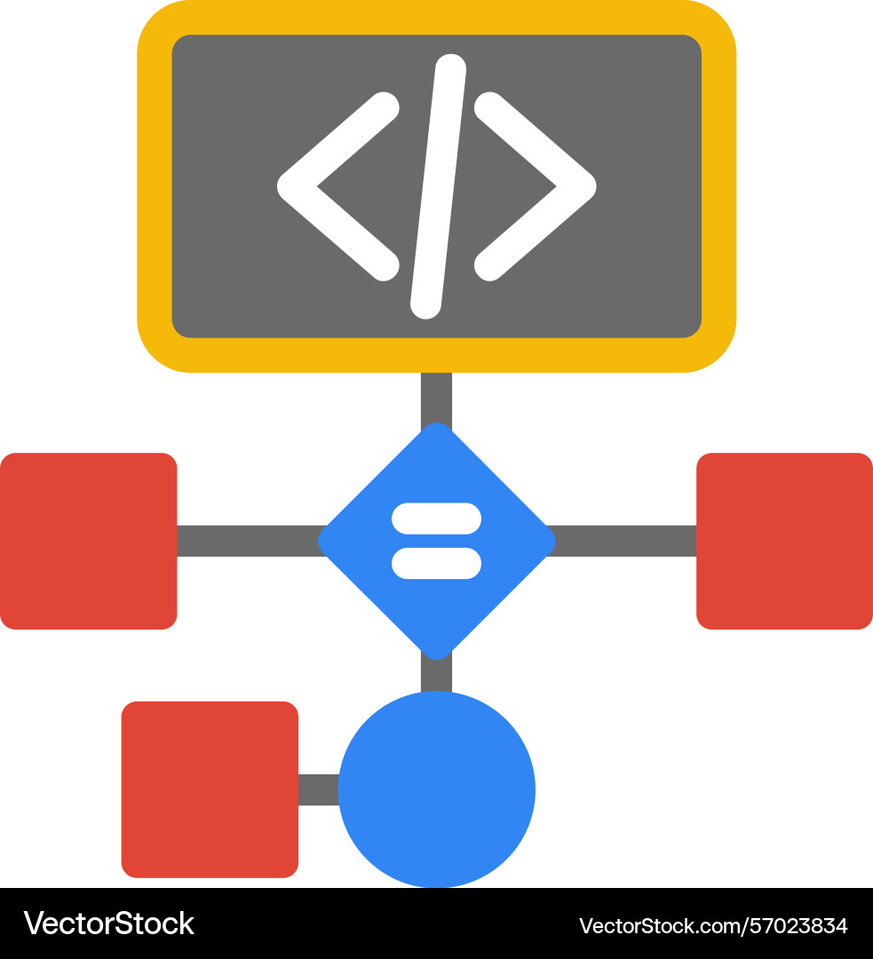 Workflow flat style icon design vector image