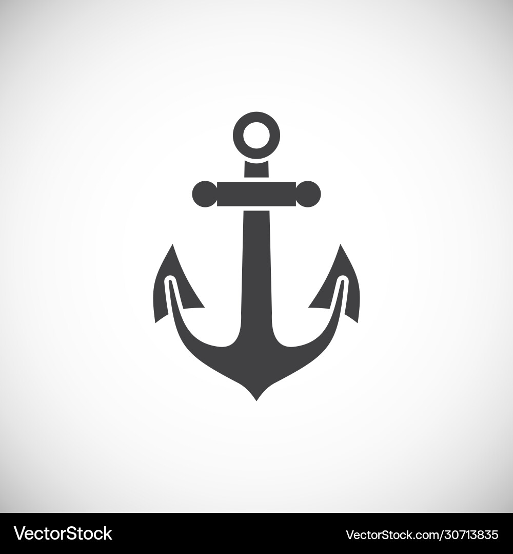 Anchor icon on background for graphic and web Vector Image