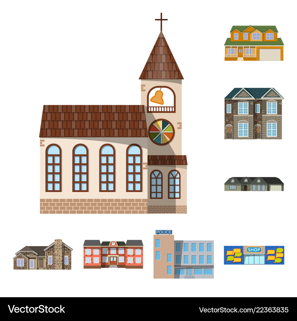 Building and front symbol Building and front symbol vector image