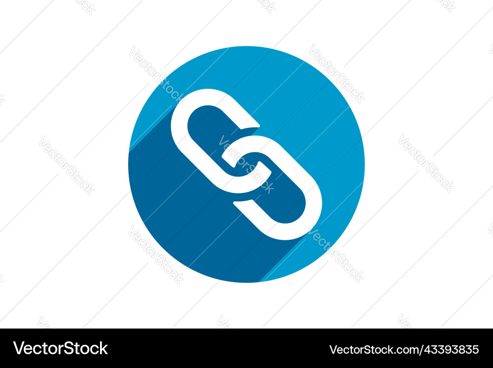 Chain link icon connection sign linked interface vector image