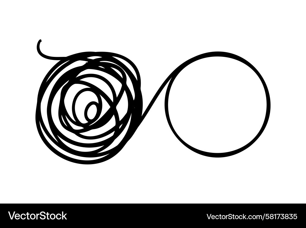 Chaos to Order Transformation Vector Image