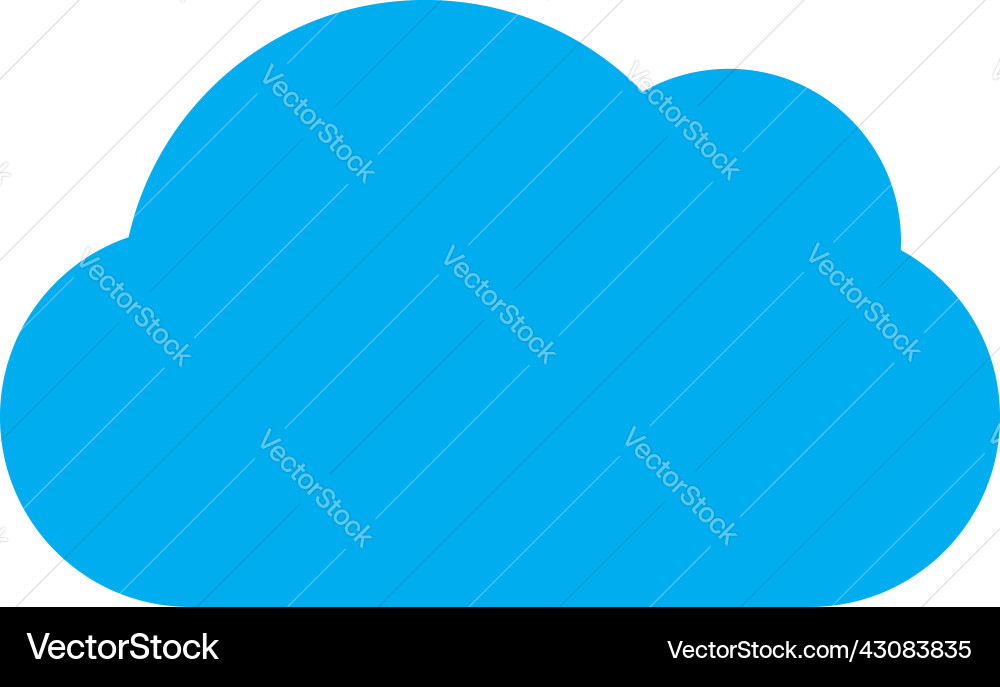 Cloud symbol icon shape for computing Cloud symbol icon shape for computing vector image
