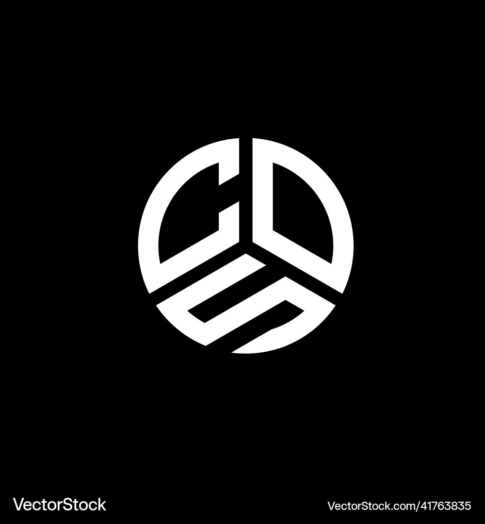 Cos letter logo design on white background – Royalty-Free Vector |  VectorStock, image size:1000x1080