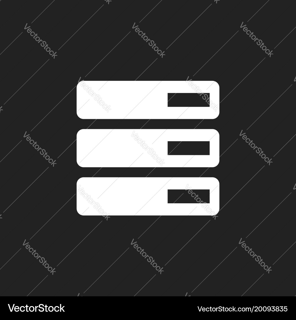 Database server icon storage vector image