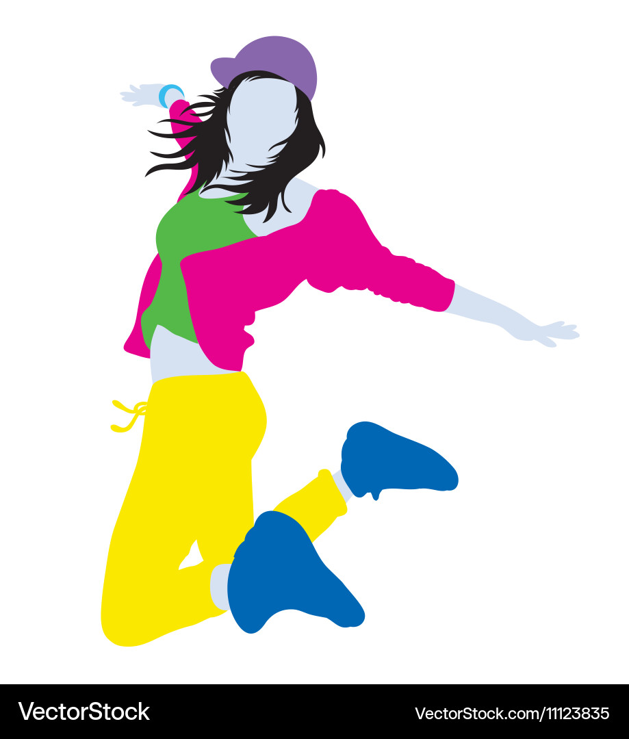 Hip Hop Dancer Silhouette – Royalty-Free Vector | VectorStock, image size:919x1080