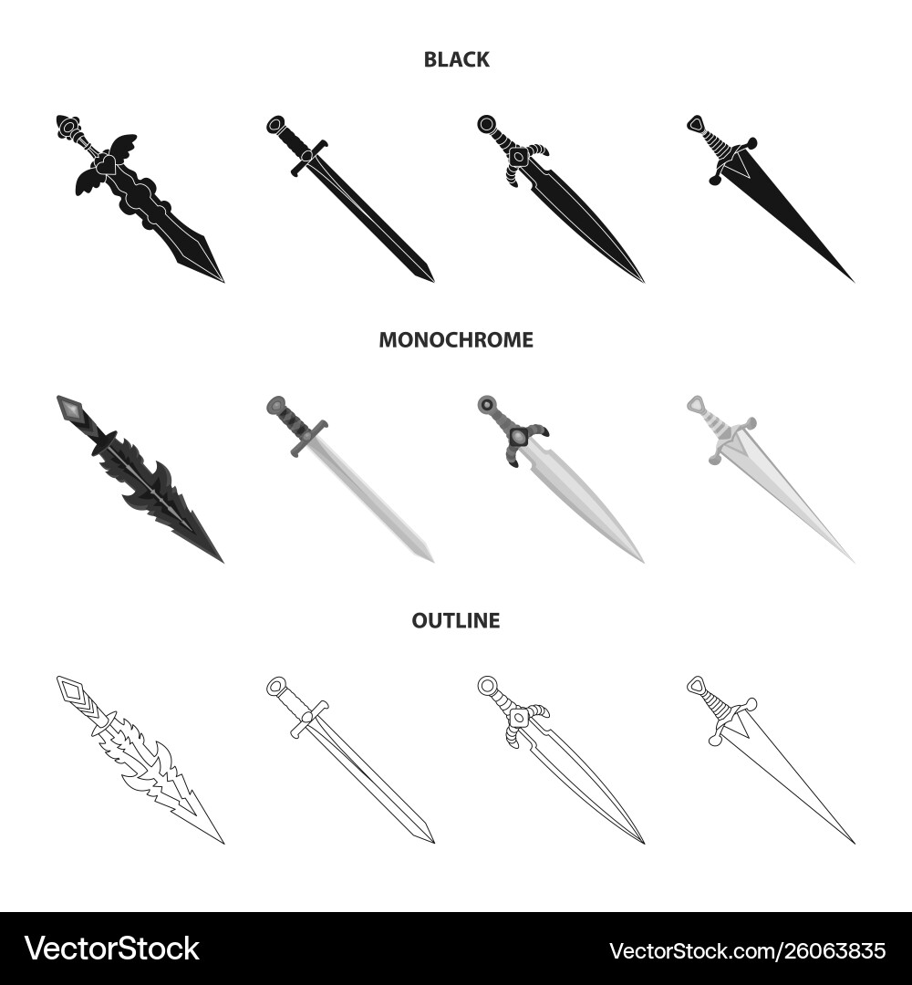 Isolated object game and armor sign collection Isolated object game and armor sign collection vector image