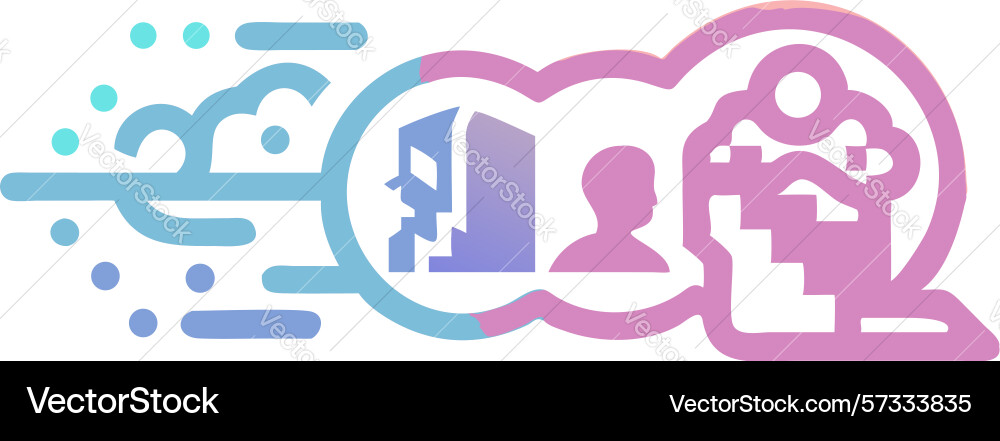 Neural network and human connection concept Vector Image