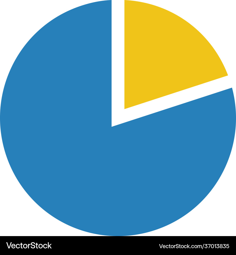 Pie chart icon graph diagram symbol for big data Pie chart icon graph diagram symbol for big data vector image