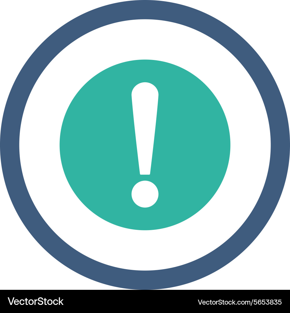 Problem flat cobalt and cyan colors rounded Vector Image
