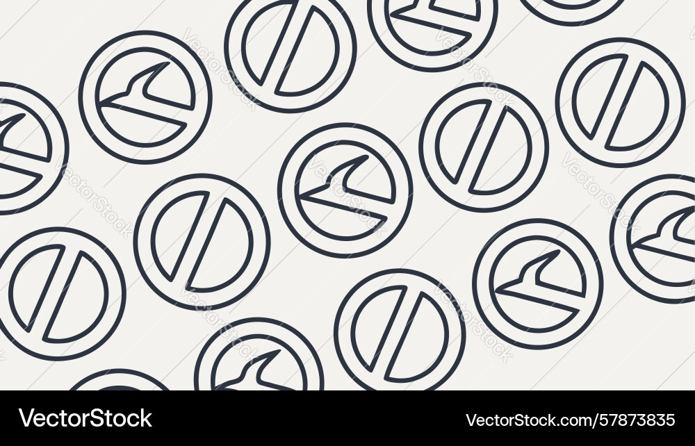 Prohibition symbol pattern versatile for rules Vector Image