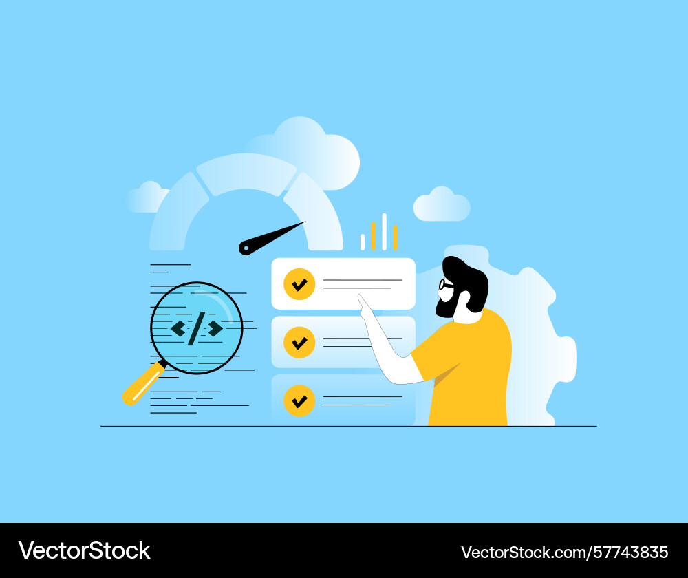 Sanity-Tests verifiziert Kernsoftwarefunktionen Sanity-Tests verifiziert Kernsoftwarefunktionen vektorbild