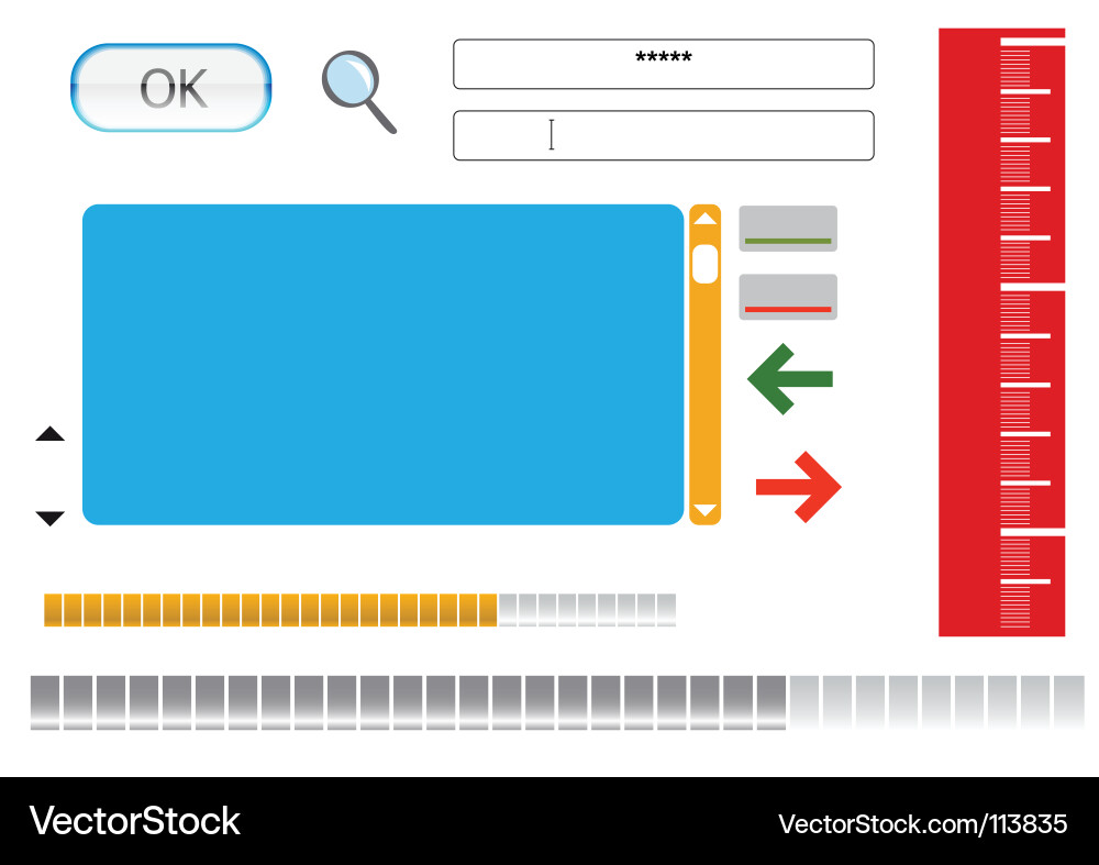 UI Element Icons vector image