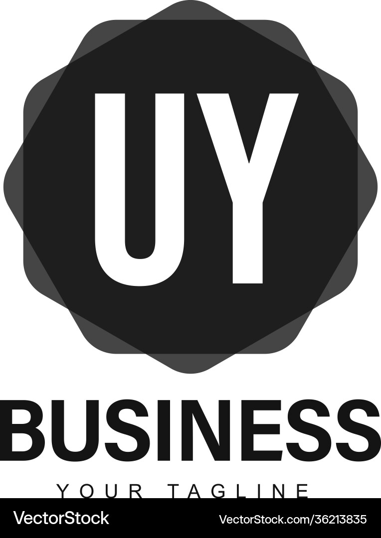 Uy initial a logo design with abstract style Uy initial a logo design with abstract style Vector Image