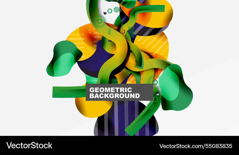 Vibrant abstract background overlapping shapes Vibrant abstract background overlapping shapes vector image