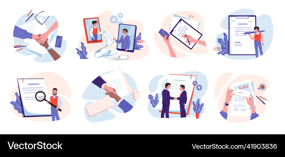 Cartoon hands write arms with pens or pencils Cartoon hands write arms with pens or pencils vector image