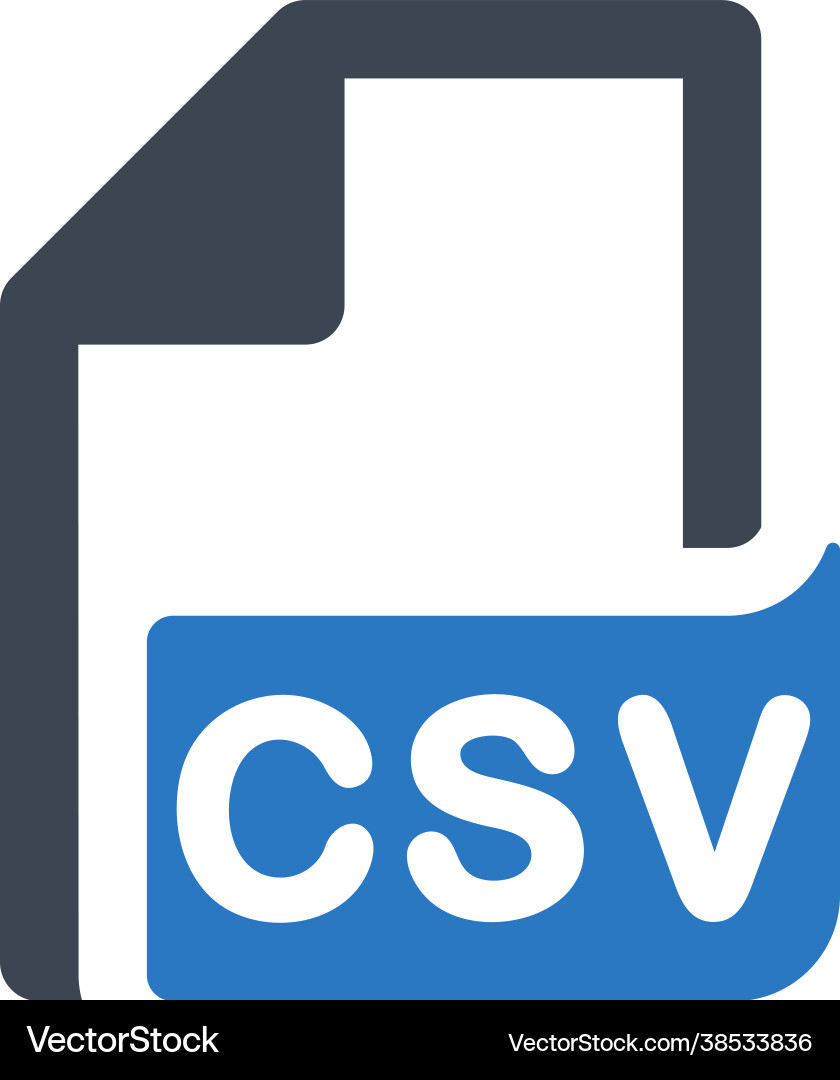 Csv file icon Vector Image
