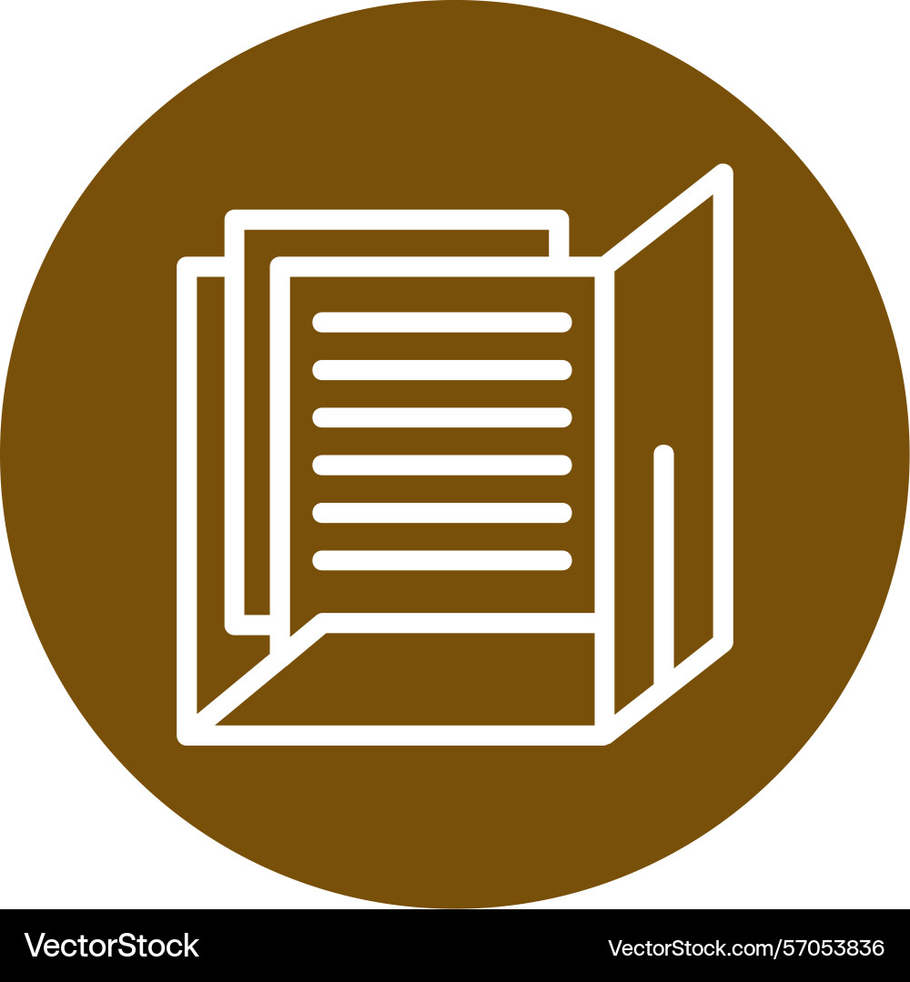 Document folder line circle style icon design vector image