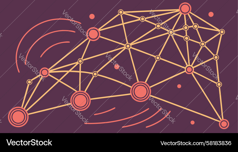 Dynamic Network Grid Vector Image