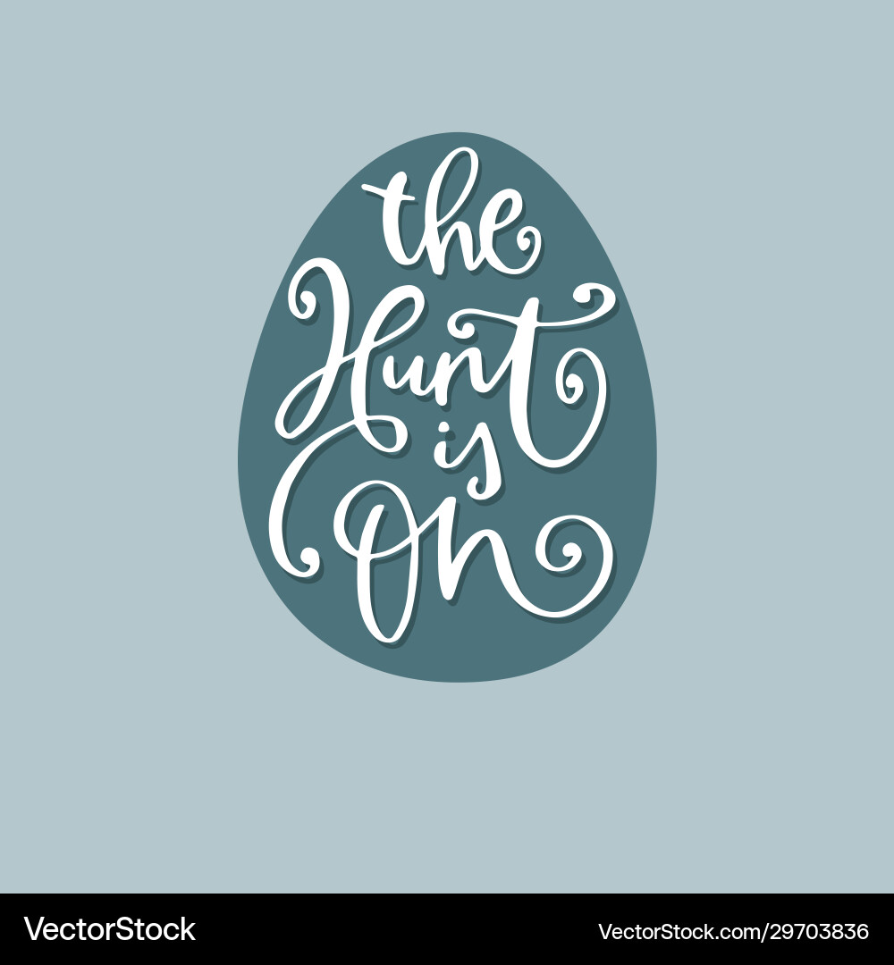 Easter Hunt Lettering Royalty Free Vector Image